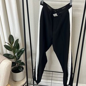 Avery - NWT - Black with White Vertical Stripe Ankle Pants